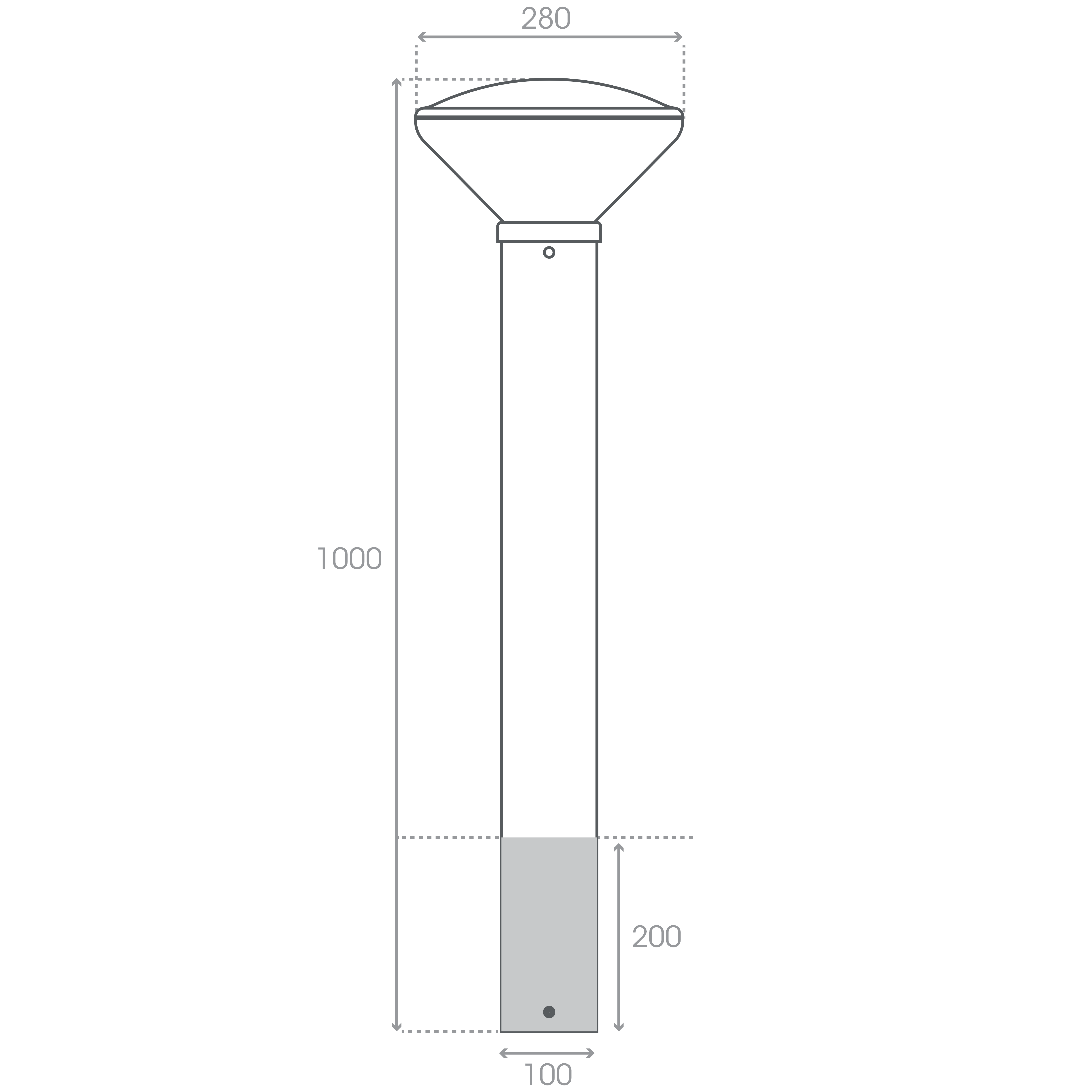 LED PORTLAND SOLAR BOLLARD